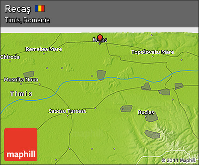 Physical 3D Map of Recaş