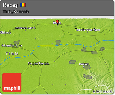 Physical 3D Map of Recaş