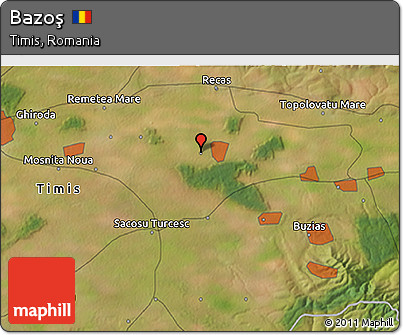 Satellite 3D Map of Bazoş