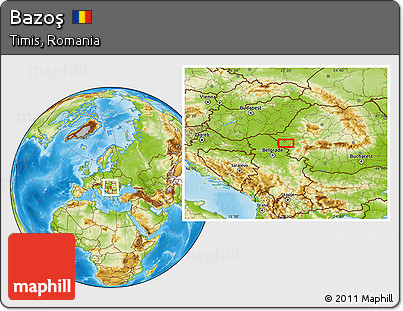 Physical Location Map of Bazoş