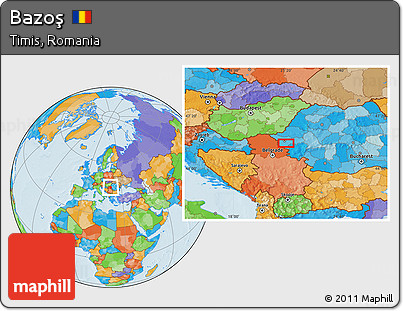 Political Location Map of Bazoş