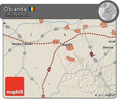 Shaded Relief Map of Obianda