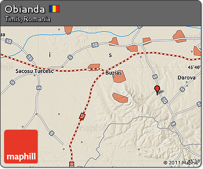 Shaded Relief Map of Obianda