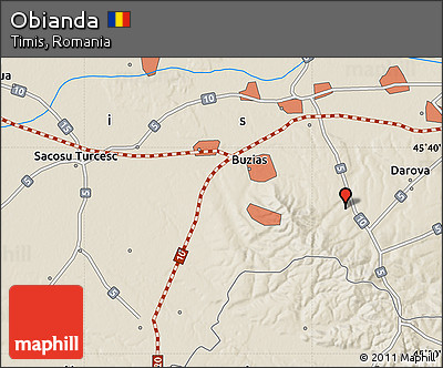 Shaded Relief Map of Obianda