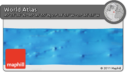 Physical Panoramic Map of the Area around 45° 35' 46" N, 21° 10' 29" W