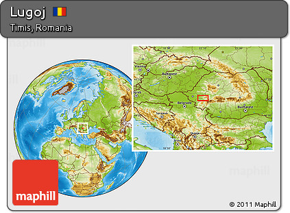 Physical Location Map of Lugoj