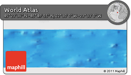 Shaded Relief Panoramic Map of the Area around 45° 35' 46" N, 22° 1' 29" W