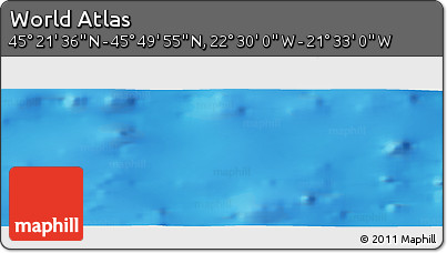 Shaded Relief Panoramic Map of the Area around 45° 35' 46" N, 22° 1' 29" W