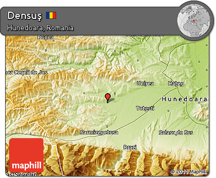 Physical 3D Map of Densuş