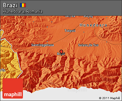 Political 3D Map of Brazi