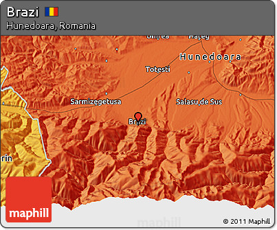 Political 3D Map of Brazi
