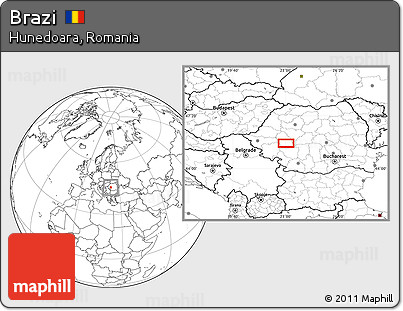 Blank Location Map of Brazi