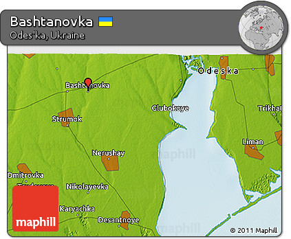 Physical 3D Map of Bashtanovka