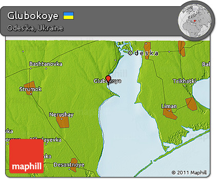 Physical 3D Map of Glubokoye