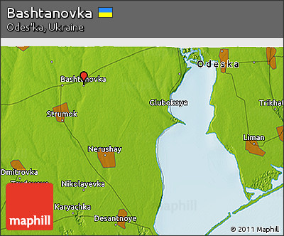 Physical 3D Map of Bashtanovka