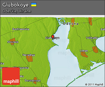Physical 3D Map of Glubokoye