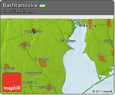 Physical 3D Map of Bashtanovka