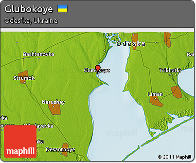 Physical 3D Map of Glubokoye
