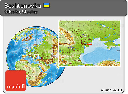 Physical Location Map of Bashtanovka