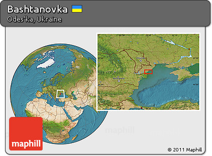 Satellite Location Map of Bashtanovka