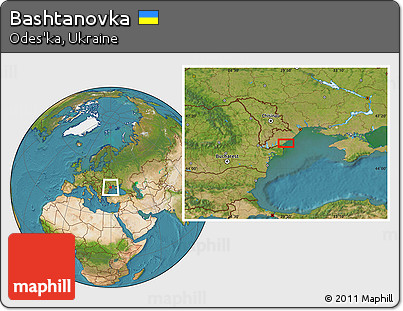 Satellite Location Map of Bashtanovka