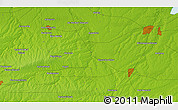 Physical 3D Map of the area around 45° 35' 46" N, 34° 4' 30" E