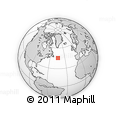 Outline Map of the Area around 45° 35' 46" N, 44° 7' 30" W, rectangular outline