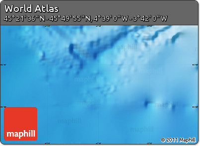 Physical Map of the Area around 45° 35' 46" N, 4° 10' 30" W