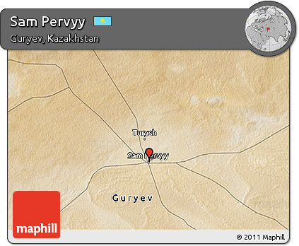 Satellite 3D Map of Sam Pervyy