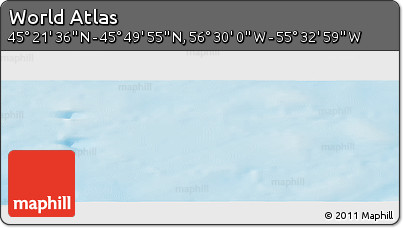 Shaded Relief Panoramic Map of the Area around 45° 35' 46" N, 56° 1' 29" W