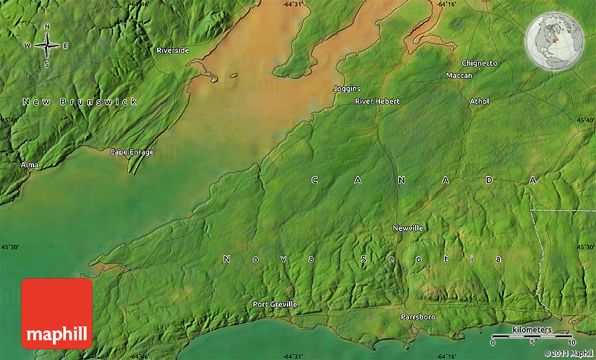 Satellite Map of Parrsboro