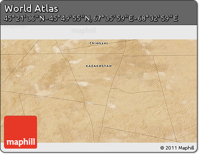 Satellite 3D Map of the Area around 45° 35' 46" N, 68° 4' 29" E