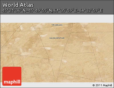 Satellite 3D Map of the Area around 45° 35' 46" N, 68° 4' 29" E