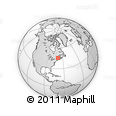 Outline Map of the Area around 45° 35' 46" N, 69° 37' 30" W, rectangular outline