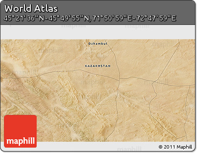 Satellite 3D Map of the Area around 45° 35' 46" N, 72° 19' 29" E