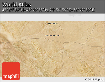 Satellite 3D Map of the Area around 45° 35' 46" N, 72° 19' 29" E
