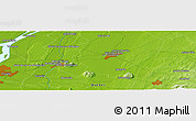 Physical Panoramic Map of the area around 45° 35' 46" N, 73° 1' 30" W