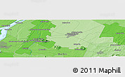 Political Panoramic Map of the area around 45° 35' 46" N, 73° 1' 30" W