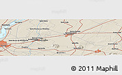 Shaded Relief Panoramic Map of the area around 45° 35' 46" N, 73° 1' 30" W