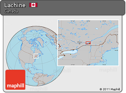 Gray Location Map of Lachine