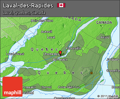 Political Map of Laval-des-Rapides