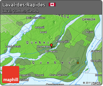 Political Map of Laval-des-Rapides