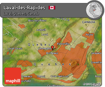 Satellite Map of Laval-des-Rapides