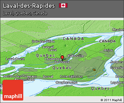 Political Panoramic Map of Laval-des-Rapides