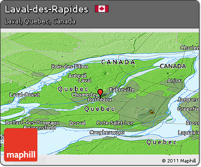 Political Panoramic Map of Laval-des-Rapides