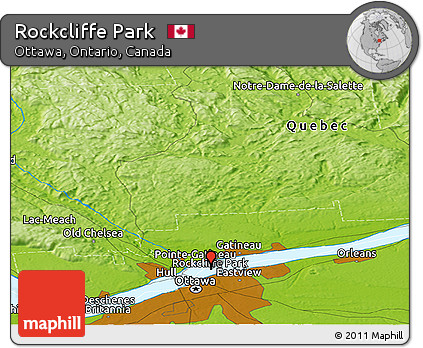 Physical Panoramic Map of Rockcliffe Park