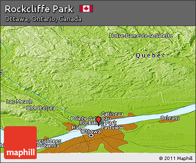 Physical Panoramic Map of Rockcliffe Park