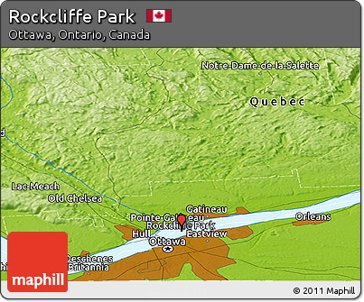 Physical Panoramic Map of Rockcliffe Park