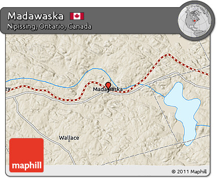 Shaded Relief 3D Map of Madawaska