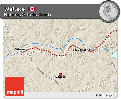 Shaded Relief 3D Map of Wallace